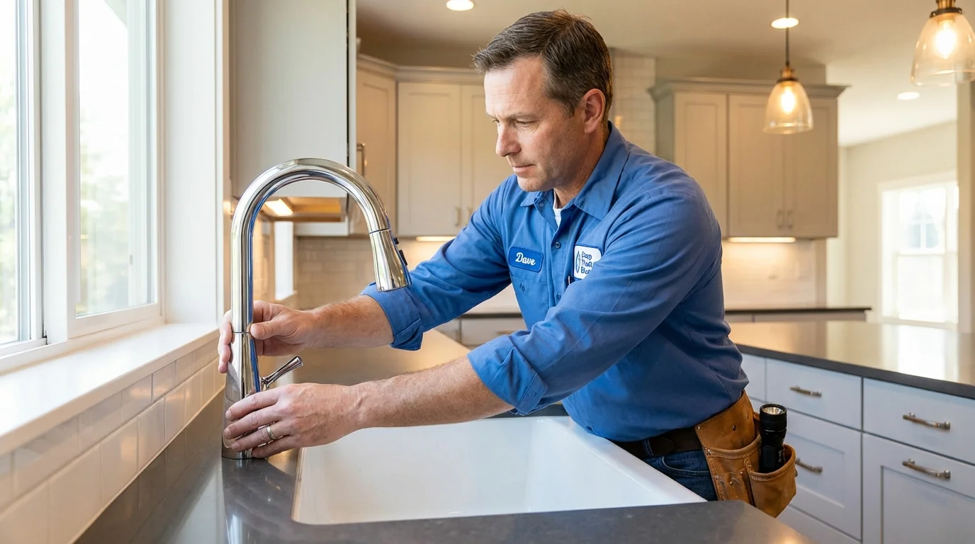 Kitchen faucet installation by Johns Plumbing LLC in Frazee